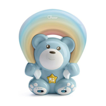מנורת לילה דובי קשת בענן - Rainbow Bear - תכלת