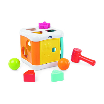 קוביית משחק 2 ב- 1 - Toy 2IN1 Sort And Beat Cube - צבעוני